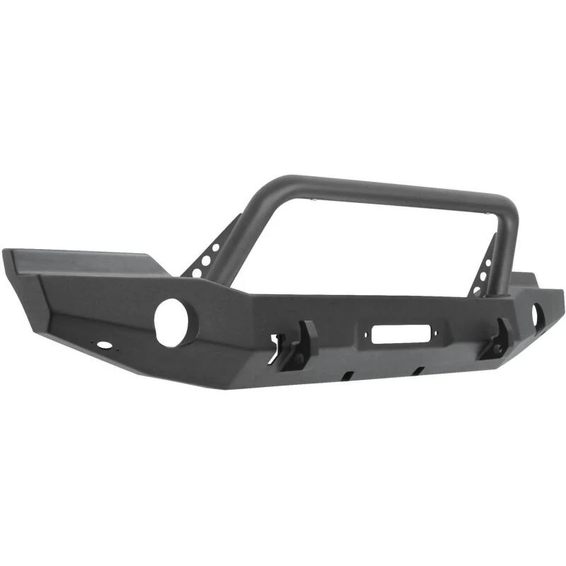 Westin 07-18 Jeep Wrangler JK WJ2 Full Width Front Bumper w/Bull Bar Textured Black - Image 3