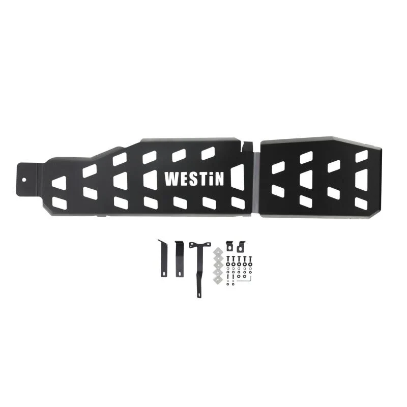 Westin 18-22 Jeep Wrangler JLU 4dr. (Excl. 4xe) Gas Tank Skid Plate - Tex. Blk - Image 6