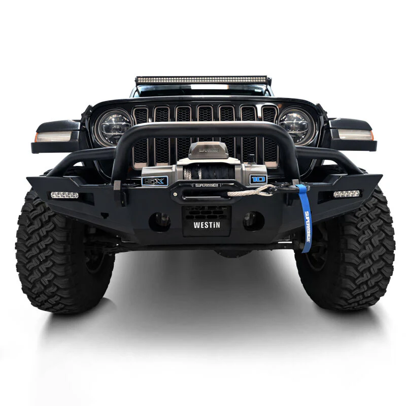 Westin 20-25 Jeep Gladiator / 18-25 Wrangler JL XTS Round Bull Bar - Tex. Blk - Image 5