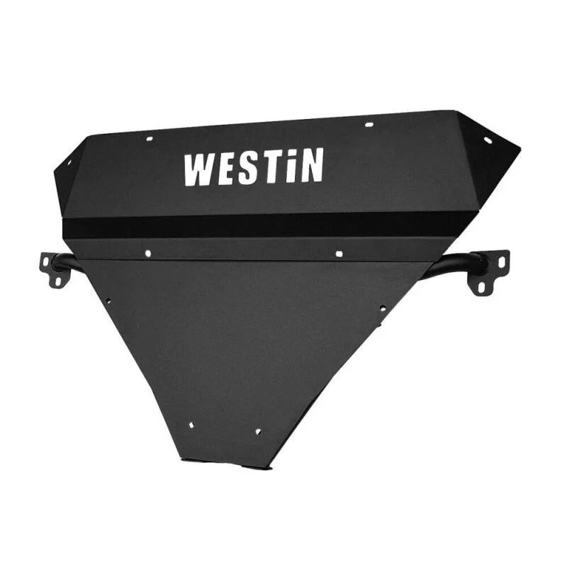 Westin 2014-2018 Chevy Silverado 1500 Outlaw Bumper Skid Plate - Textured Black - Image 2