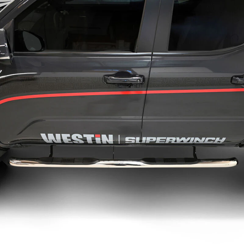 Westin 2024 Tacoma Double Cab E-Series 3 Nerf Step Bars - Stainless Steel - Image 9