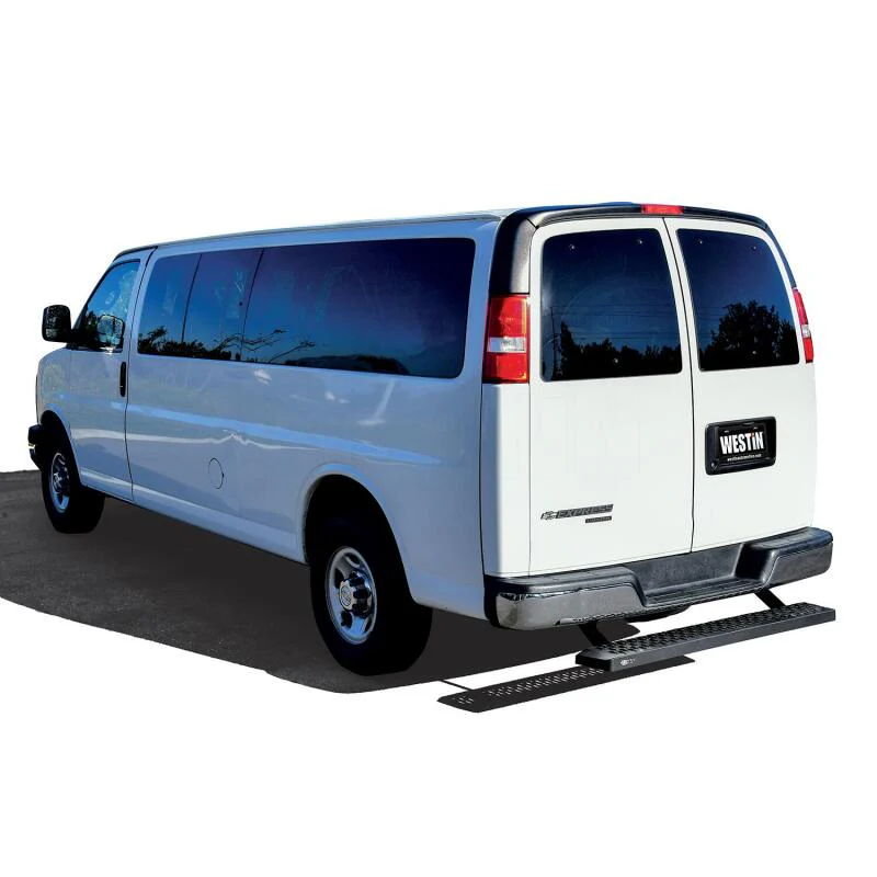 Westin Ford Transit Van 150/250/350 (Single 54in. Pass Door) Grate Steps Running Boards - Tex. Blk - Image 5