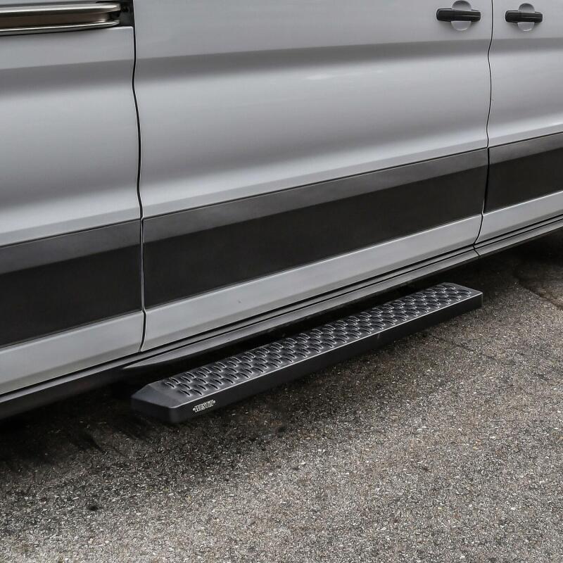Westin Ford Transit Van 150/250/350 (Single 54in Pass Door) Grate Steps Running Boards - Tex. Blk - Image 3