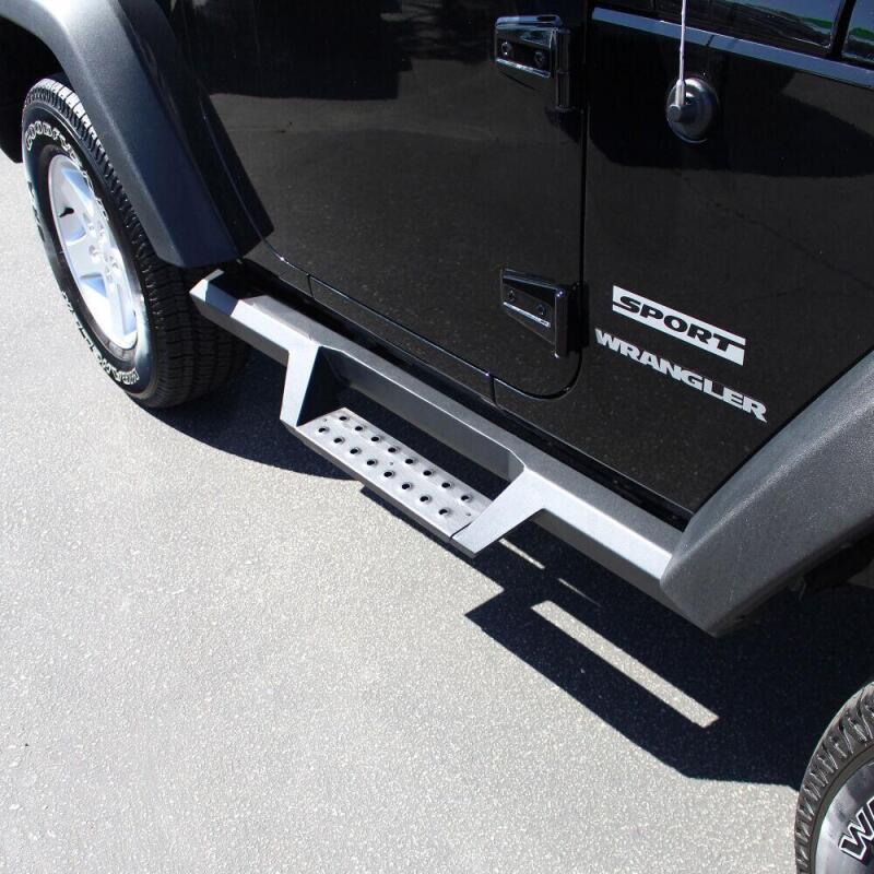 Westin/HDX 07-17 Jeep Wrangler 2Dr Drop Nerf Step Bars - Textured Black - Image 2